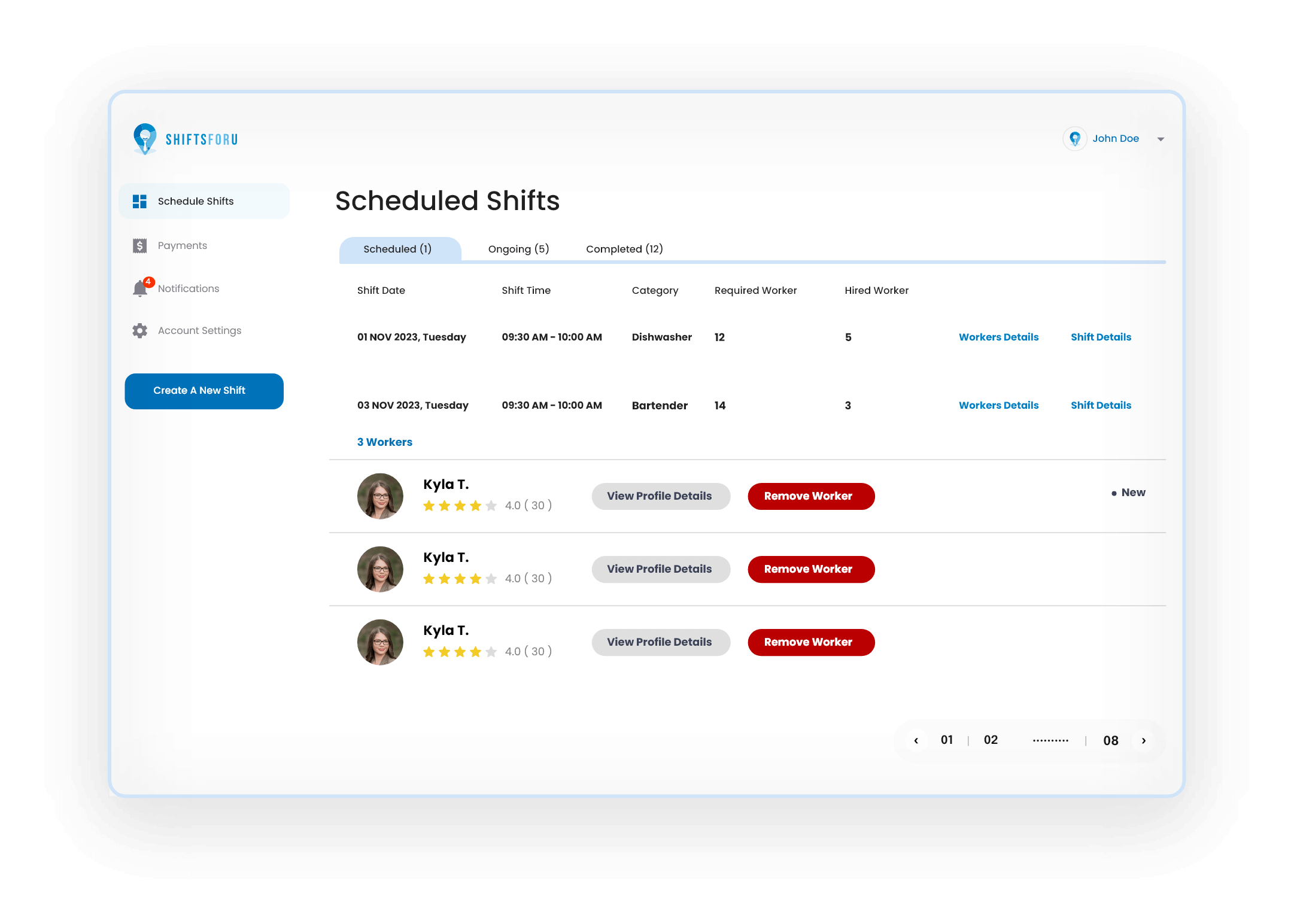 ShiftsForU - On-Demand Staffing Application